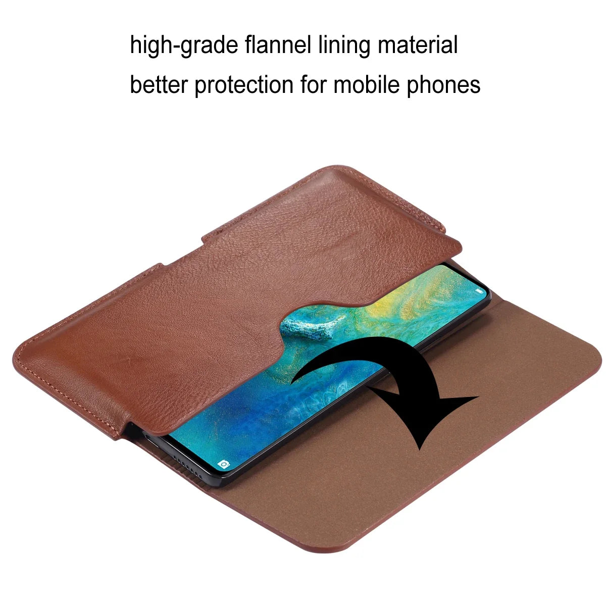 High Grade Leather Case Phone Cover Belt Bag for IPhone 15 14 13 12 Mini 11 Pro 7 8 Plus XR X for Samsung S24 S23 S22 for Huawei