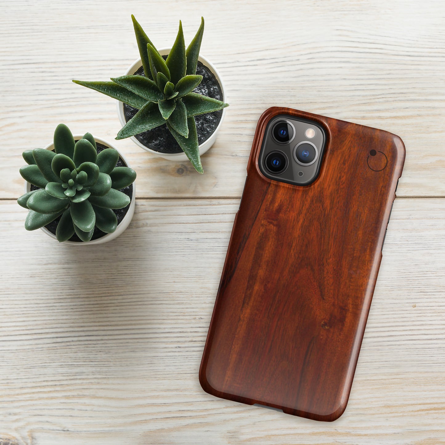 Coque pour iPhone® iCase Snapcase en bois rouge