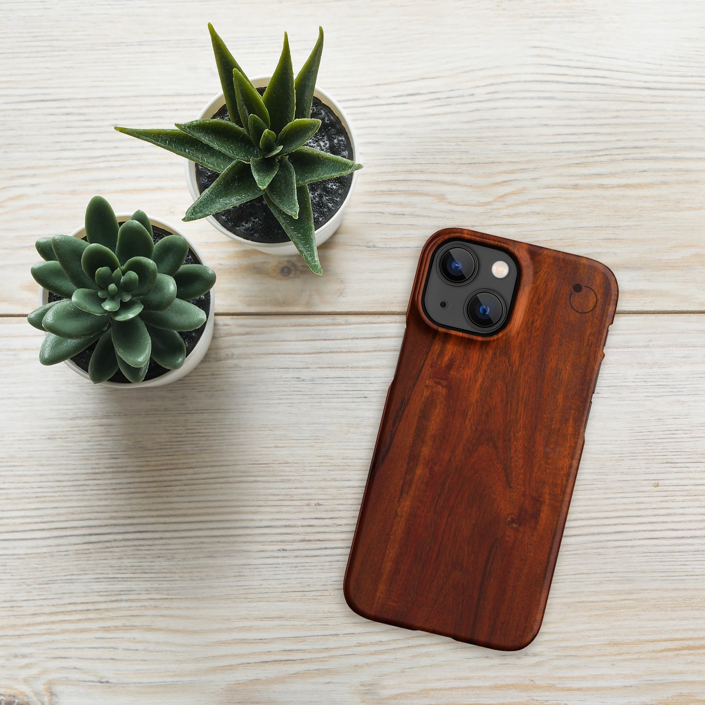 Coque pour iPhone® iCase Snapcase en bois rouge